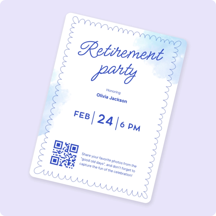 Guests scan the QR code and upload
