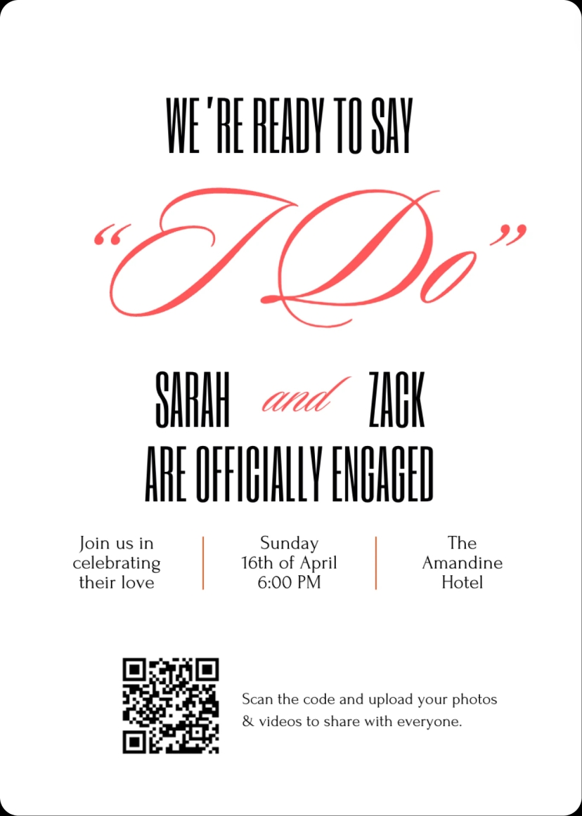 Use QR codes at your wedding venue, in invitations, or thank-you cards for a seamless guest contribution experience.