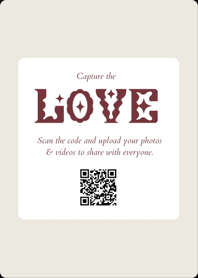 Use QR codes at your wedding venue, in invitations, or thank-you cards for a seamless guest contribution experience.