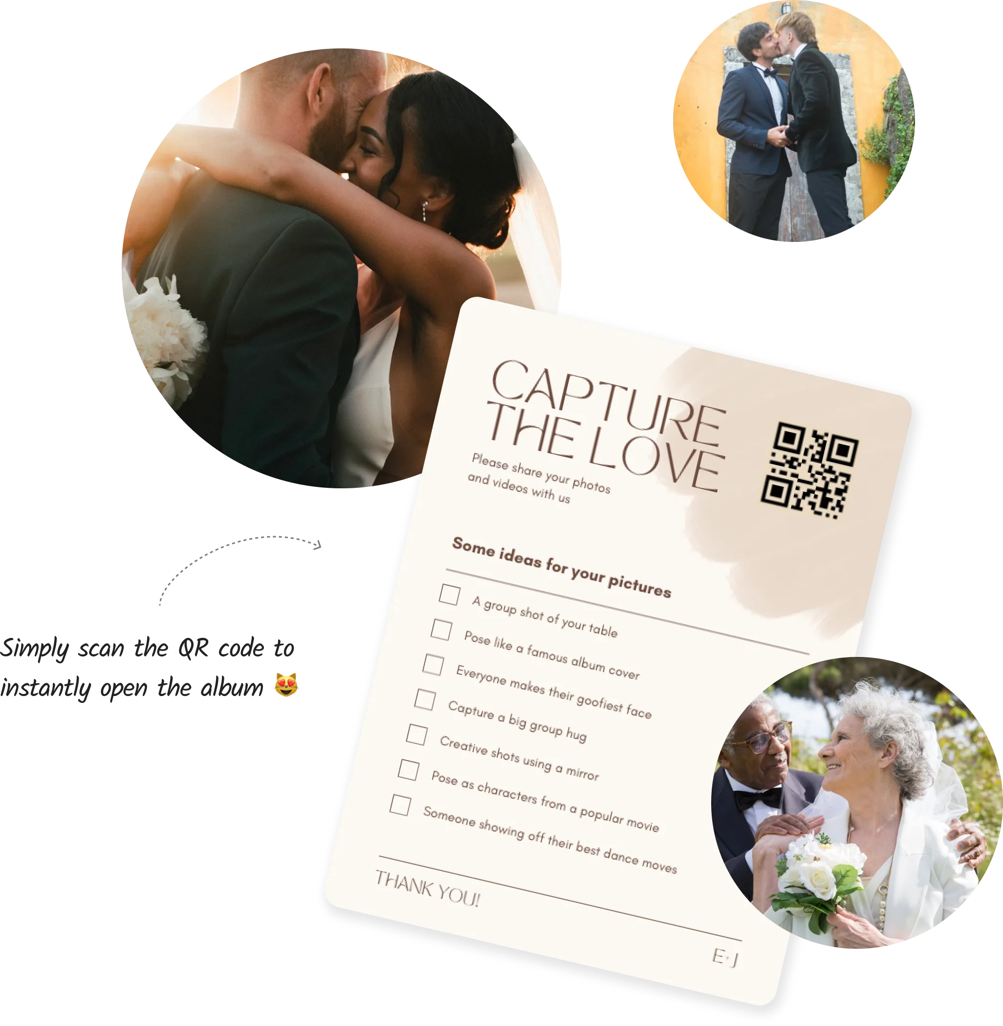 QR code for wedding pictures sharing