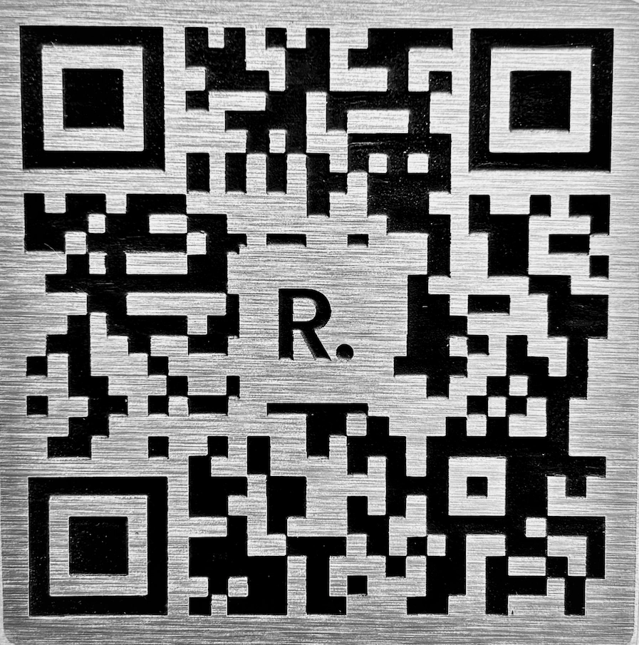 Get our QR code badge: simple to attach, instant album access, all-weather durable. 
 
 Order it once your album is set up.